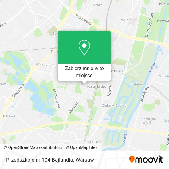 Mapa Przedszkole nr 104 Bajlandia