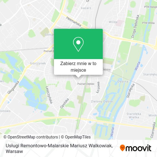 Mapa Usługi Remontowo-Malarskie Mariusz Walkowiak