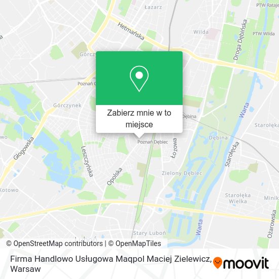 Mapa Firma Handlowo Usługowa Maqpol Maciej Zielewicz