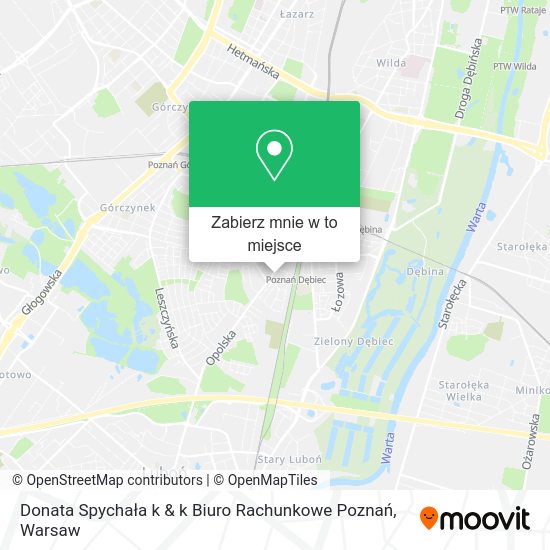 Mapa Donata Spychała k & k Biuro Rachunkowe Poznań