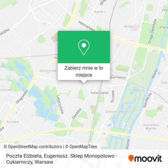 Mapa Poczta Elżbieta, Eugeniusz. Sklep Monopolowo - Cukierniczy