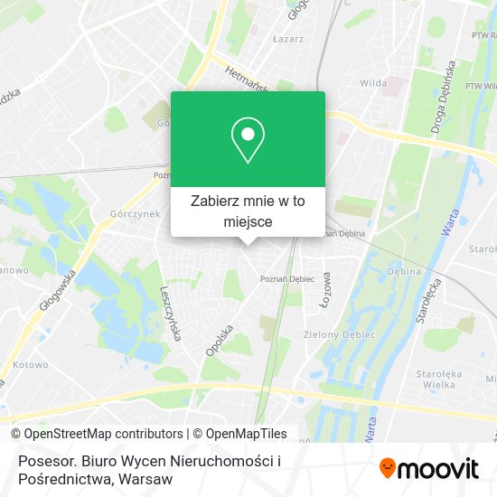 Mapa Posesor. Biuro Wycen Nieruchomości i Pośrednictwa