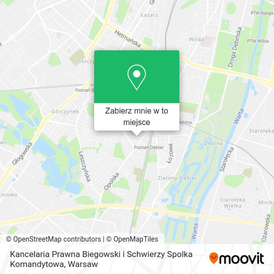 Mapa Kancelaria Prawna Biegowski i Schwierzy Spolka Komandytowa