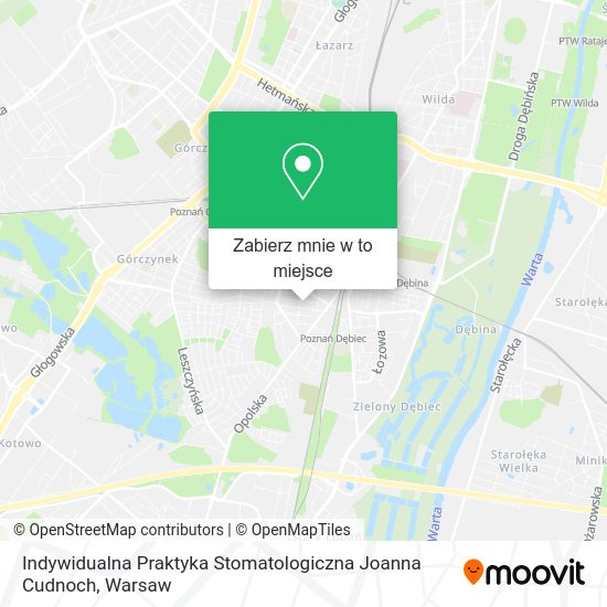 Mapa Indywidualna Praktyka Stomatologiczna Joanna Cudnoch