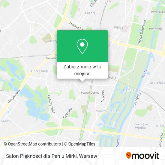 Mapa Salon Piękności dla Pań u Mirki