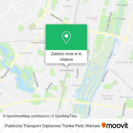 Mapa Publiczny Transport Ciężarowy Trynka Piotr