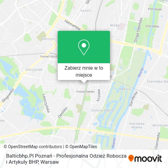 Mapa Balticbhp.Pl Poznań - Profesjonalna Odzież Robocza i Artykuły BHP