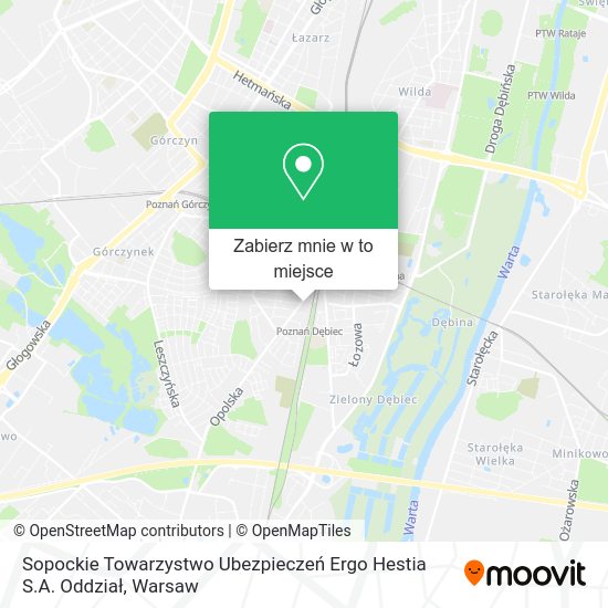 Mapa Sopockie Towarzystwo Ubezpieczeń Ergo Hestia S.A. Oddział