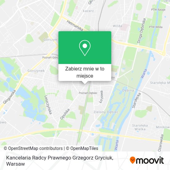 Mapa Kancelaria Radcy Prawnego Grzegorz Gryciuk