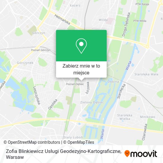 Mapa Zofia Blinkiewicz Usługi Geodezyjno-Kartograficzne