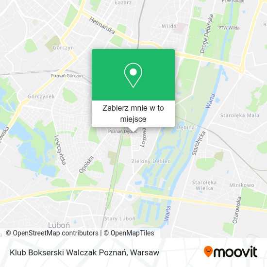 Mapa Klub Bokserski Walczak Poznań