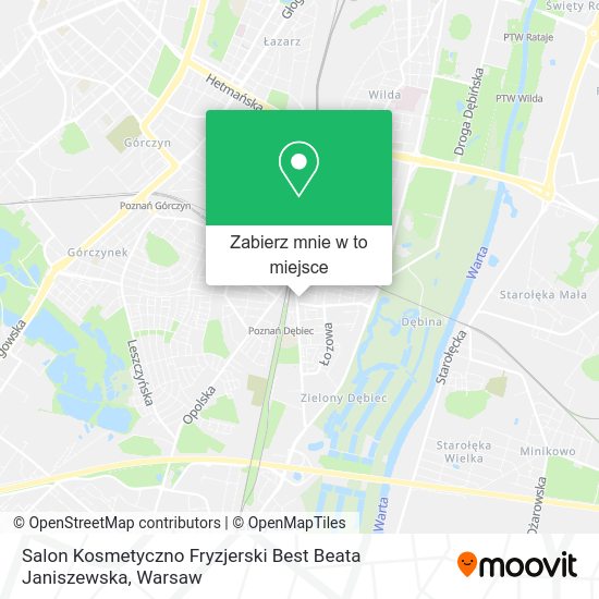 Mapa Salon Kosmetyczno Fryzjerski Best Beata Janiszewska