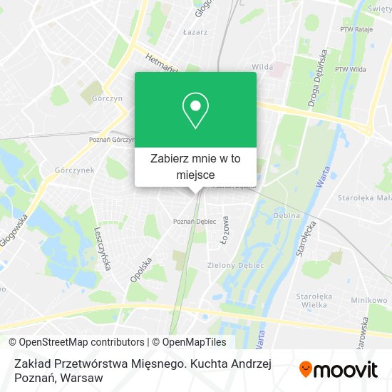 Mapa Zakład Przetwórstwa Mięsnego. Kuchta Andrzej Poznań