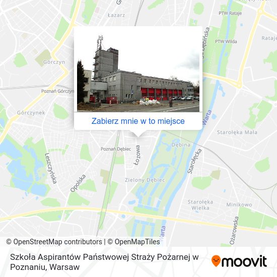 Mapa Szkoła Aspirantów Państwowej Straży Pożarnej w Poznaniu