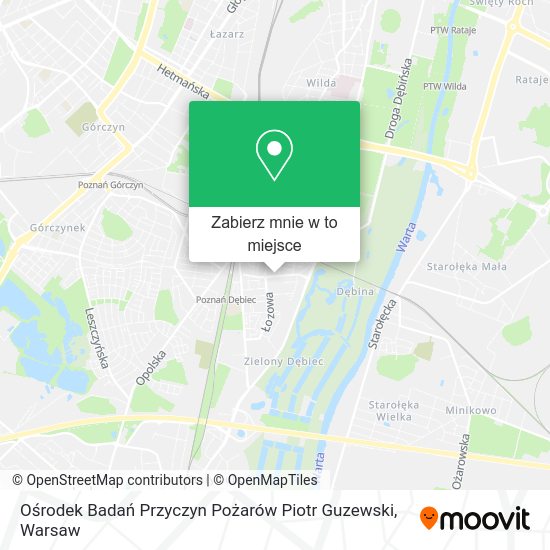 Mapa Ośrodek Badań Przyczyn Pożarów Piotr Guzewski