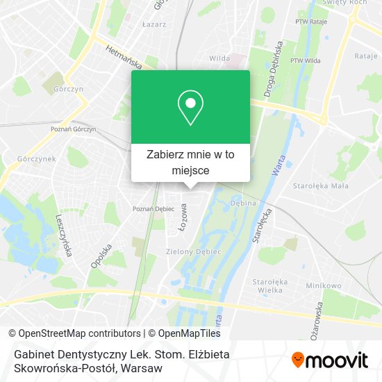 Mapa Gabinet Dentystyczny Lek. Stom. Elżbieta Skowrońska-Postół