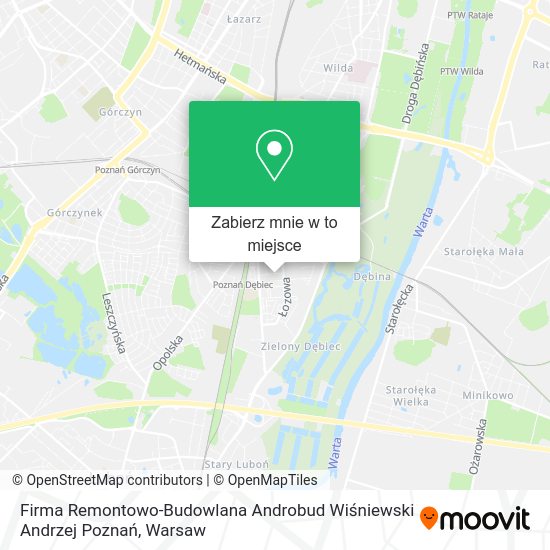 Mapa Firma Remontowo-Budowlana Androbud Wiśniewski Andrzej Poznań