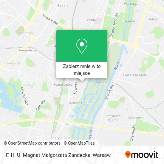 Mapa F. H. U. Magnat Małgorzata Zandecka