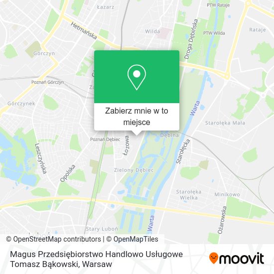 Mapa Magus Przedsiębiorstwo Handlowo Usługowe Tomasz Bąkowski