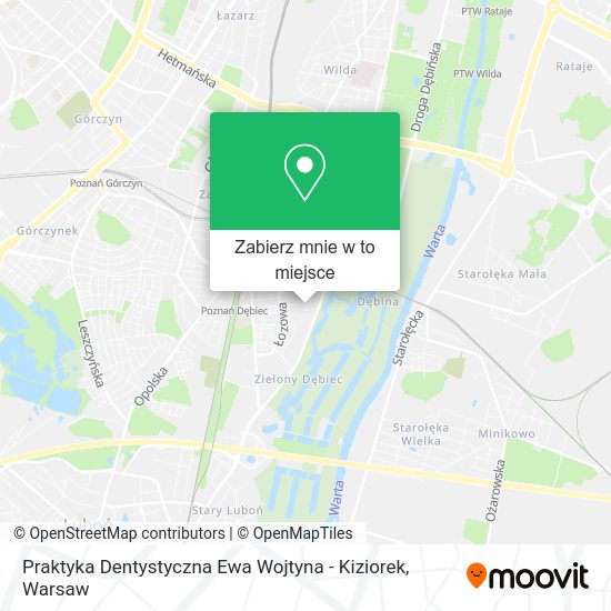 Mapa Praktyka Dentystyczna Ewa Wojtyna - Kiziorek