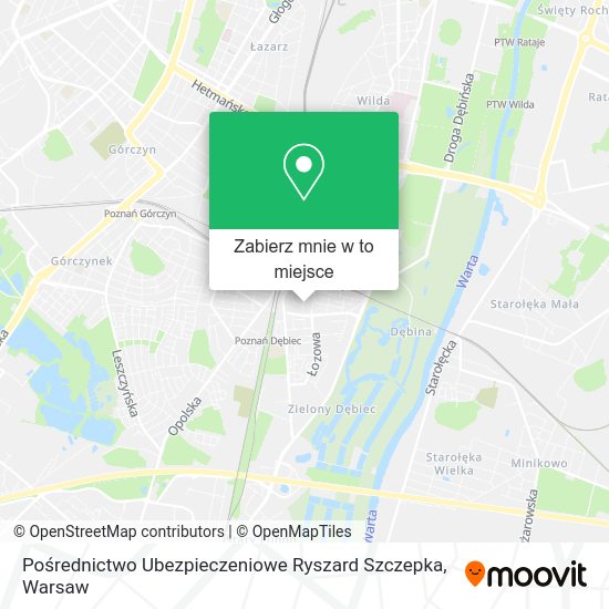 Mapa Pośrednictwo Ubezpieczeniowe Ryszard Szczepka