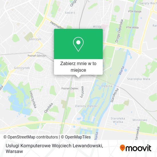 Mapa Usługi Komputerowe Wojciech Lewandowski