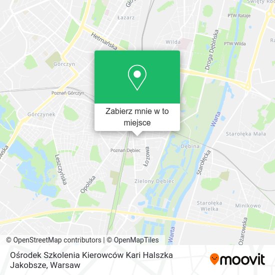 Mapa Ośrodek Szkolenia Kierowców Kari Halszka Jakobsze