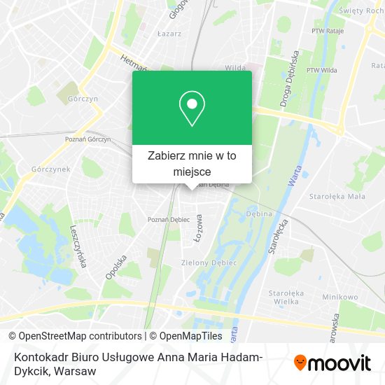 Mapa Kontokadr Biuro Usługowe Anna Maria Hadam-Dykcik