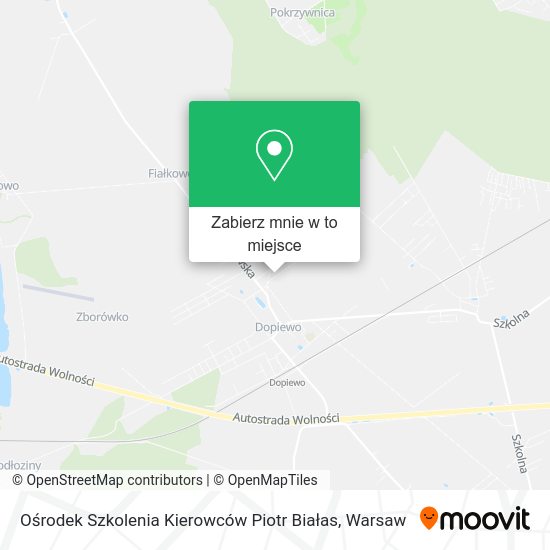 Mapa Ośrodek Szkolenia Kierowców Piotr Białas