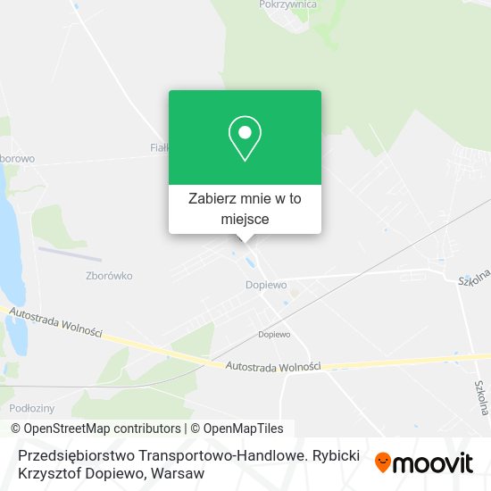 Mapa Przedsiębiorstwo Transportowo-Handlowe. Rybicki Krzysztof Dopiewo