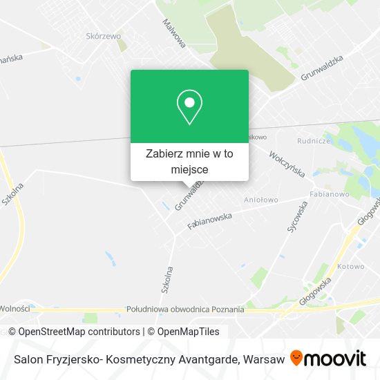 Mapa Salon Fryzjersko- Kosmetyczny Avantgarde