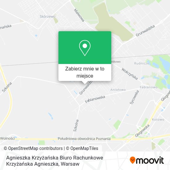 Mapa Agnieszka Krzyżańska Biuro Rachunkowe Krzyżańska Agnieszka