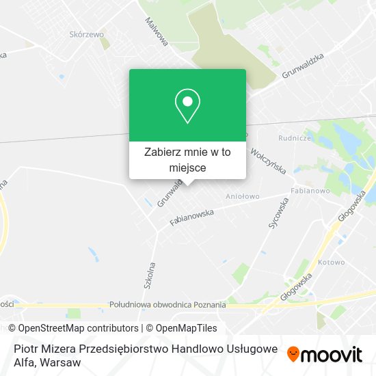 Mapa Piotr Mizera Przedsiębiorstwo Handlowo Usługowe Alfa