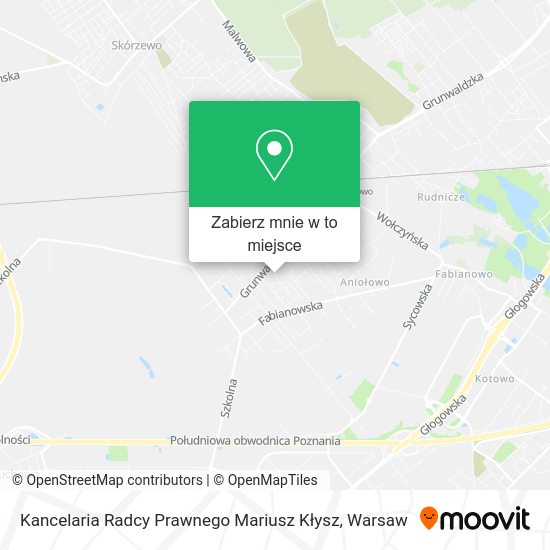 Mapa Kancelaria Radcy Prawnego Mariusz Kłysz