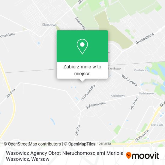 Mapa Wasowicz Agency Obrot Nieruchomosciami Mariola Wasowicz