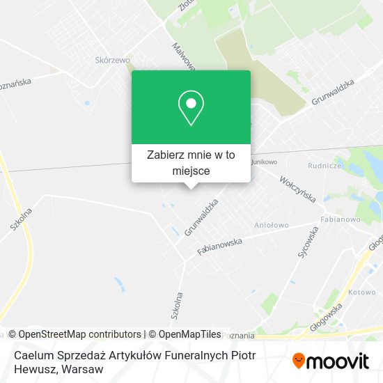 Mapa Caelum Sprzedaż Artykułów Funeralnych Piotr Hewusz