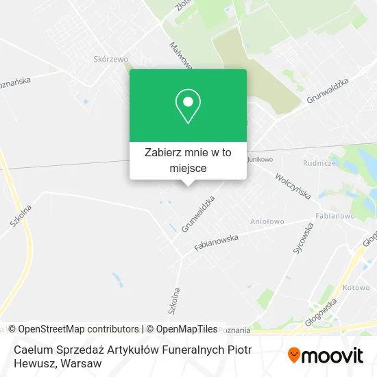 Mapa Caelum Sprzedaż Artykułów Funeralnych Piotr Hewusz