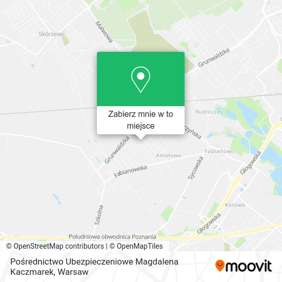 Mapa Pośrednictwo Ubezpieczeniowe Magdalena Kaczmarek