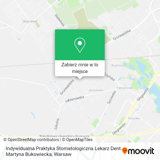 Mapa Indywidualna Praktyka Stomatologiczna Lekarz Dent. Martyna Bukowiecka