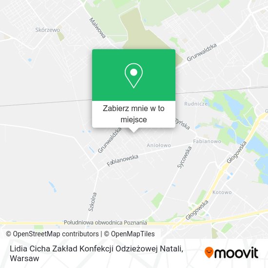 Mapa Lidia Cicha Zakład Konfekcji Odzieżowej Natali