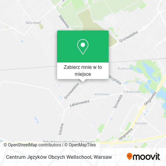 Mapa Centrum Języków Obcych Wellschool