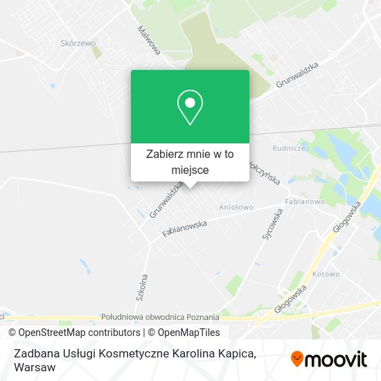 Mapa Zadbana Usługi Kosmetyczne Karolina Kapica