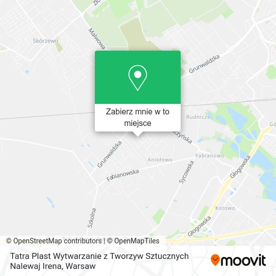 Mapa Tatra Plast Wytwarzanie z Tworzyw Sztucznych Nalewaj Irena