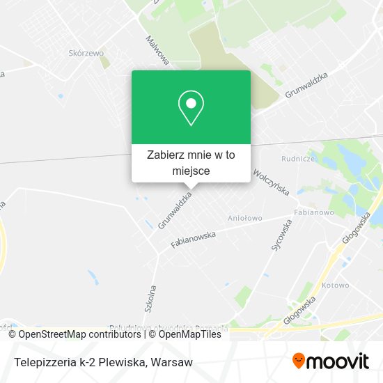 Mapa Telepizzeria k-2 Plewiska