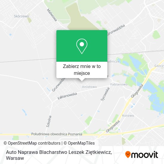 Mapa Auto Naprawa Blacharstwo Leszek Ziętkiewicz