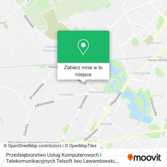 Mapa Przedsiębiorstwo Usług Komputerowych i Telekomunikacyjnych Telsoft Iwo Lewandowski