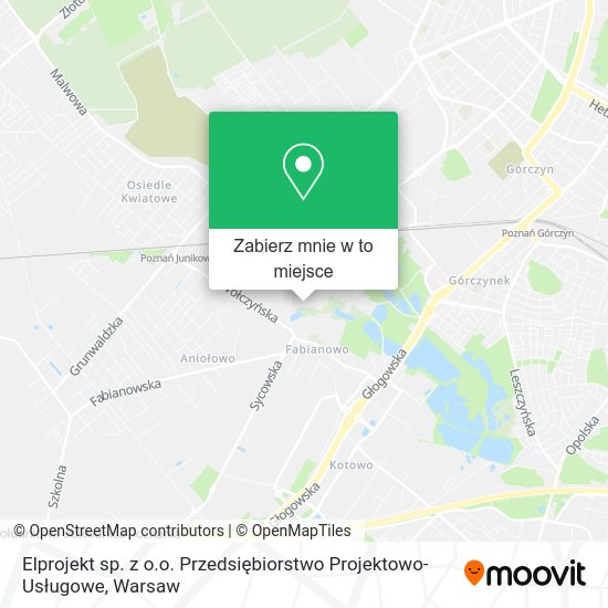 Mapa Elprojekt sp. z o.o. Przedsiębiorstwo Projektowo-Usługowe