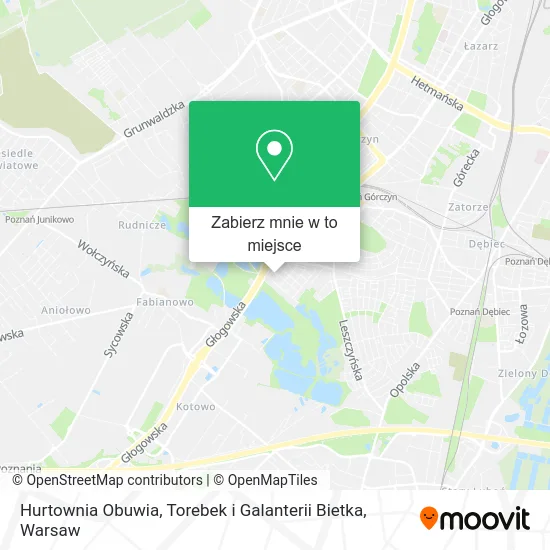 Mapa Hurtownia Obuwia, Torebek i Galanterii Bietka