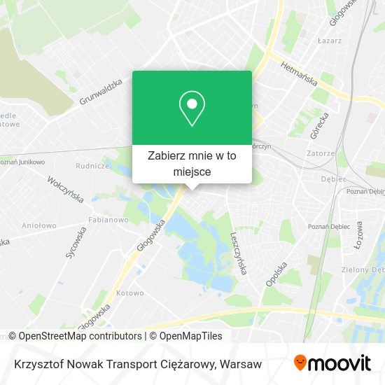 Mapa Krzysztof Nowak Transport Ciężarowy