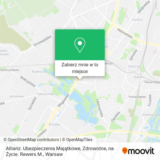 Mapa Allianz. Ubezpieczenia Majątkowe, Zdrowotne, na Życie. Rewers M.